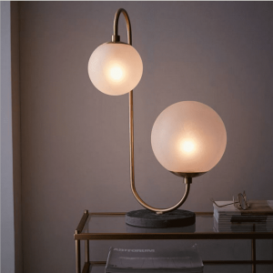 Glass shade table lamps modern style led reading lamps