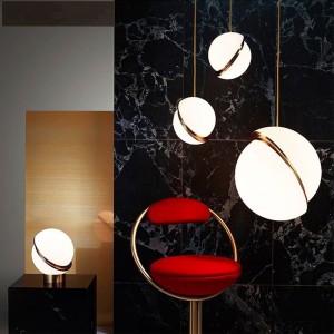 fast delivery decoration Design acrylic ball desk light decorate simple  metal led table lamp Light