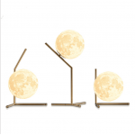 3D Moon Table lamp Modern Golden Iron Decoration Desk  Table Lamp