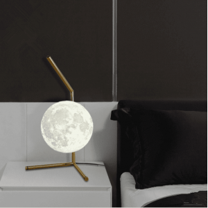 3D Moon Table lamp Modern Golden Iron Decoration Desk  Table Lamp