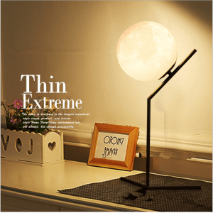 3D Moon Table lamp Modern Golden Iron Decoration Desk  Table Lamp