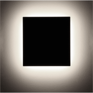 IP65 10W LED 150mm square texture black outdoor wall ceiling light fixture indirect diffused