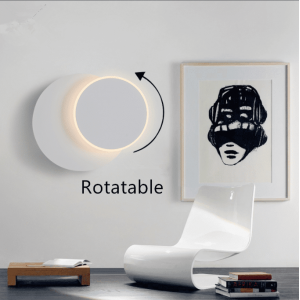 New creative rotation adjustable 10w modern bedside round LED Wall Light