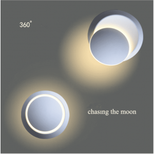 modern 360 degree Rotatable White black COB Decorative Led Wall Light