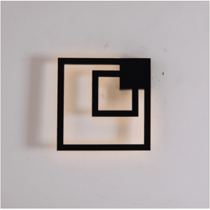 Modern stair simple designer aluminium wall lamp double square for home decoration