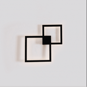 Modern stair simple designer aluminium wall lamp double square for home decoration