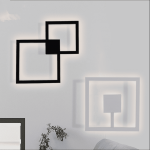 Modern stair simple designer aluminium wall lamp double square for home decoration