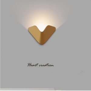 Gold Color and Energy Saving Light Source V shape wall mounted corner lights for project