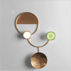 g4 led Postmodern Iron Glass Gold Black LED Lamp LED Light Wall lamp Wall Light Wall Sconce For Foyer Bedroom