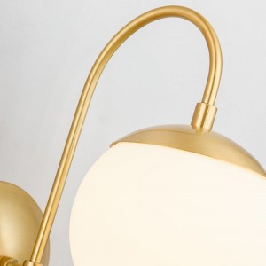 modern decorative golden color E14 arabic style glass ball luxury wall lamp