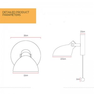 Modern Style Adjustable Black 4W AC90-220V for Bed Room Foyer Kitchen Corridor Balcony wall Lamps