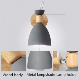 Home Decor Nordic Modern Metal Wall Mounted Lamp Cone Shape Restaurant Wall Lighting