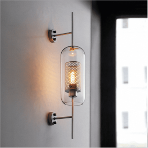 Modern round glass chandelier gold metal pendant lamp for home decoration