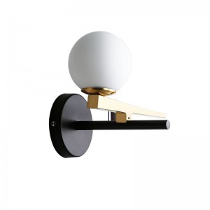 Unique Design Fancy Metal White Glass  Wall Lamp  for Sitting Living room