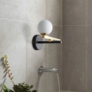 Unique Design Fancy Metal White Glass  Wall Lamp  for Sitting Living room