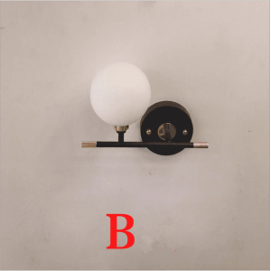 Unique Design Fancy Metal White Glass  Wall Lamp  for Sitting Living room