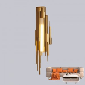 cylinder tube aluminum bathroom led wall mounted decorative gold bed reading wall light