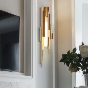 cylinder tube aluminum bathroom led wall mounted decorative gold bed reading wall light