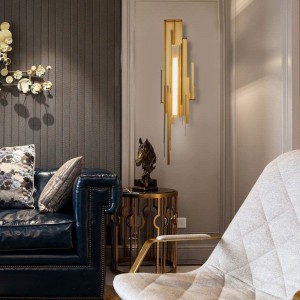 cylinder tube aluminum bathroom led wall mounted decorative gold bed reading wall light