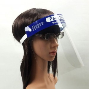 Headwear type transparent anti fog PVC waterproof face shield anti foam mask