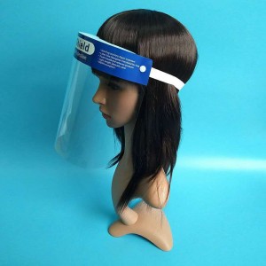 Headwear type transparent anti fog PVC waterproof face shield anti foam mask