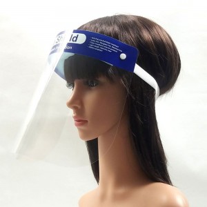 Headwear type transparent anti fog PVC waterproof face shield anti foam mask