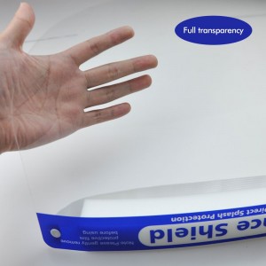 Headwear type transparent anti fog PVC waterproof face shield anti foam mask