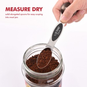Hot sale Measuring Cups and Magnetic Measuring Spoons Set 304 Stainless Steel 5 Cups and 7 Spoons 1 Scraper