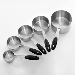 Hot sale Measuring Cups and Magnetic Measuring Spoons Set 304 Stainless Steel 5 Cups and 7 Spoons 1 Scraper