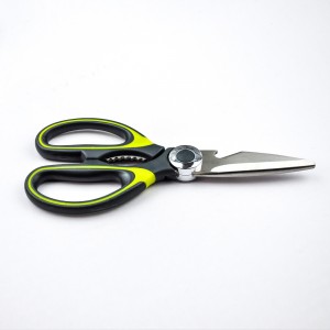 Stainless steel kitchen scissors paper cutting with bottle opening function protective sheath Fabric Shears