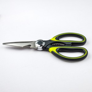 Stainless steel kitchen scissors paper cutting with bottle opening function protective sheath Fabric Shears