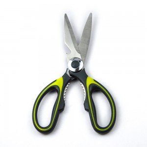 Stainless steel kitchen scissors paper cutting with bottle opening function protective sheath Fabric Shears