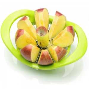 EDELIN Apple Slicer Cutter and Corer Apple Wedger Stainless Steel - 8 Sharp Blades and Easy Grip Ergonomic Rubber Grip Handle Tool Fruit Cutter
