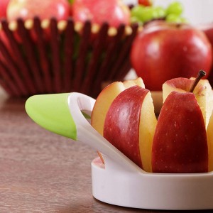EDELIN Apple Slicer Cutter and Corer Apple Wedger Stainless Steel - 8 Sharp Blades and Easy Grip Ergonomic Rubber Grip Handle Tool Fruit Cutter