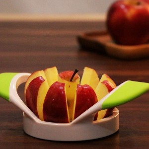 EDELIN Apple Slicer Cutter and Corer Apple Wedger Stainless Steel - 8 Sharp Blades and Easy Grip Ergonomic Rubber Grip Handle Tool Fruit Cutter