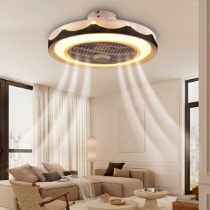 WarmHeart 20" Ceiling Fans with Lights and Remote Control Modern Enclosed Low Profile Fan with light Smart LED 72W 3-Colors 3-Level Wind Speed Dimmiable Lighting Indoor(White)