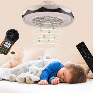 WarmHeart 20" Ceiling Fans with Lights and Remote Control Modern Enclosed Low Profile Fan with light Smart LED 72W 3-Colors 3-Level Wind Speed Dimmiable Lighting Indoor(White)