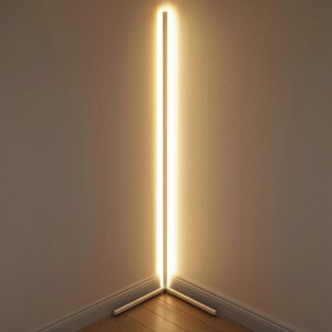 Minimalist LED aluminium floor lamp light luxury RGB color Gradual discoloration dimming bedroom scene floor lamp