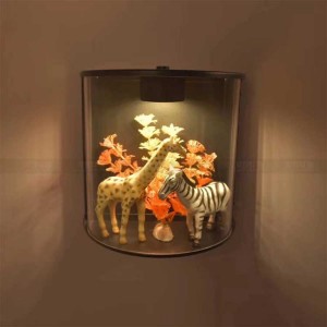 Outdoor lawn garden plants and animals glass landscape lights