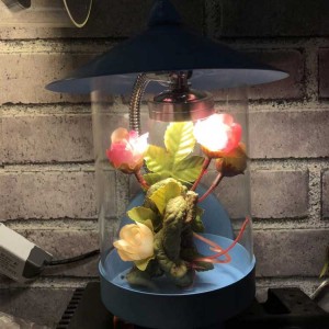 Pastoral style plants and flowers decorated with glass wall lamp