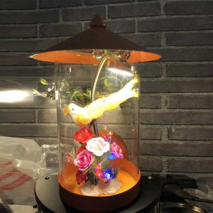 Outdoor lawn garden plants and animals glass landscape lights