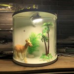 Outdoor lawn garden plants and animals glass landscape lights