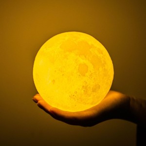 3D printing Amazon hot style creative LED remote control bedside moon lamp