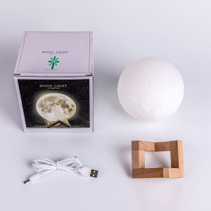 3D printing Amazon hot style creative LED remote control bedside moon lamp