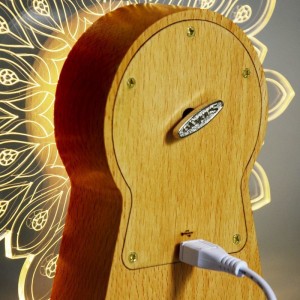 Creative Wooden Base Acrylic Customized Style Windmill Music Series Night Lamp