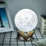 3D printing Amazon hot style creative LED remote control bedside moon lamp
