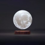 Maglev table lamp 3D printing moon lamp creative bedside lamp night lamp magnetic induction balance floating lamp