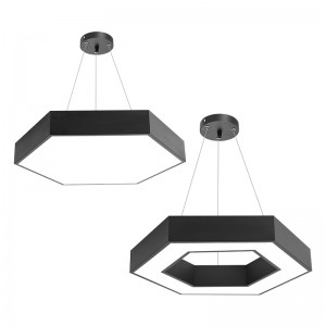 Hexagonal simple splicing office lamp pendant