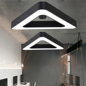 Triangle hollow solid aluminum office dining room special shaped Chandelier