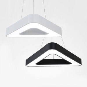 Triangle hollow solid aluminum office dining room special shaped Chandelier